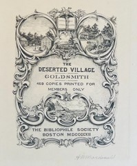 1912 THE DESERTED VILLAGE Irish poem Bibliophile Society LTD ED Signed by Artist