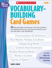 Vocabulary-Building Card Games: Grade 5: 20 Reproducible Card Games That Giv…