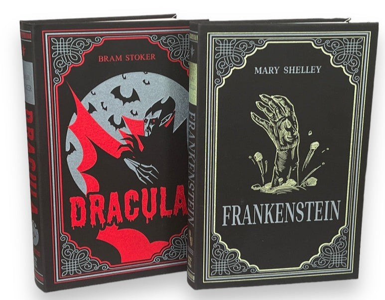 2-Book Set: Dracula & Frankenstein Flexi-Bound w/ Ribbon Page Marker Collectible