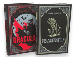 2-Book Set: Dracula & Frankenstein Flexi-Bound w/ Ribbon Page Marker Collectible