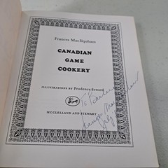 Canadian Game Cookery Frances MacIlquham 1977 Wild Game Cookbook McClelland &