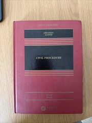 Aspen Casebook Ser.: Civil Procedure by Maria Glover and Howard M. Erichson (2d)