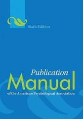 Publication Manual of the American Psychological Association – Hardcover – GOOD