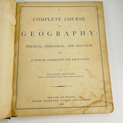 3 Antique Geography Textbooks Guyot 1869 McNally 1875 Swinton 1878 Old Maps