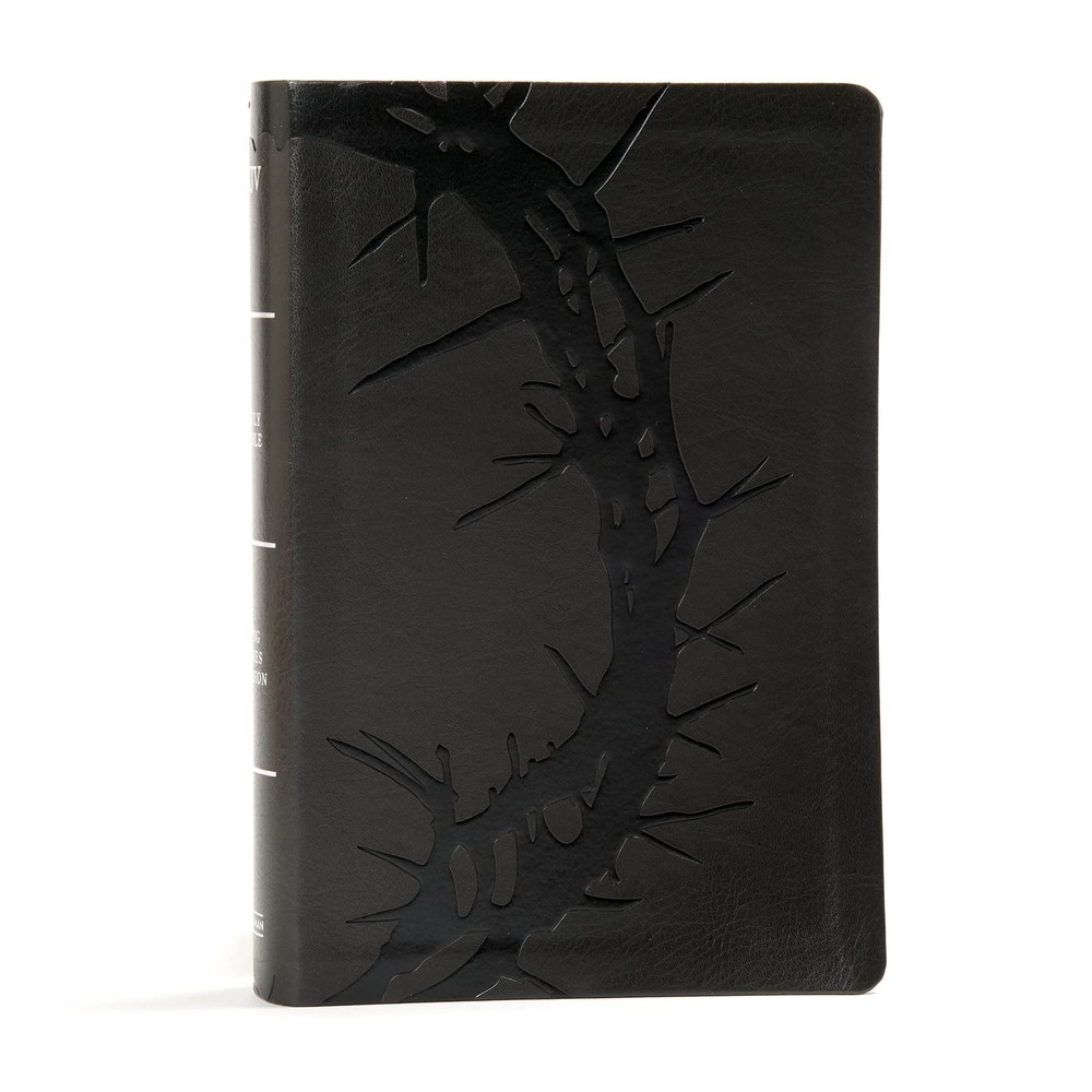 KJV Large Print Personal Size Reference Bible, Charcoal LeatherTouch Crown of T