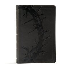 KJV Large Print Personal Size Reference Bible, Charcoal LeatherTouch Crown of T