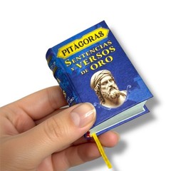 Pitagoras. Sentencias y Versos de Oro. miniature book 2 x 2.6″ 430pgs hardcover