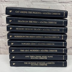 Agatha Christie Mystery Collection Leatherette Hardcover Bantam Books Lot of 8