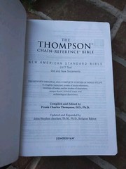 NASB 1977 Thompson Chain-Reference Bible, Bonded Leather Black, Red Letter