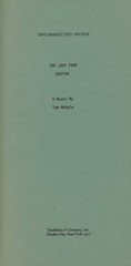 Tom McHale / The Lady From Boston Uncorrected Proof 1st 1977