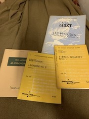 Lot of 4 Kalmus Miniature Scores Claude Debussy Beethoven Barton Liszt Leonore
