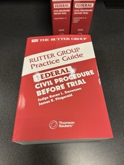 Rutter Practice Guide Federal Civil Procedure Before Trial 2026 Edition