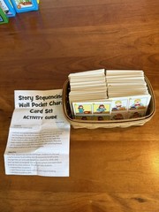 Story Sequencing Wall Pocket Chart Card Set organized in Longaberger basket