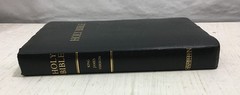 Holy Bible King James Version Red Letter Black Leather Like Cover