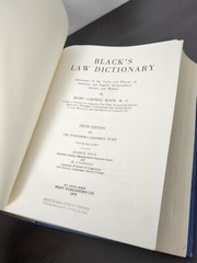 Black’s Law Dictionary, by Henry Campbell Black, Fifth Edition