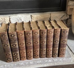 1900 Complete Works Of George Eliot 9 Vol. Edition De Luxe #138/1000 Leather Set