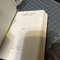 Pi Kappa Alpha Fraternity 1928 Directory