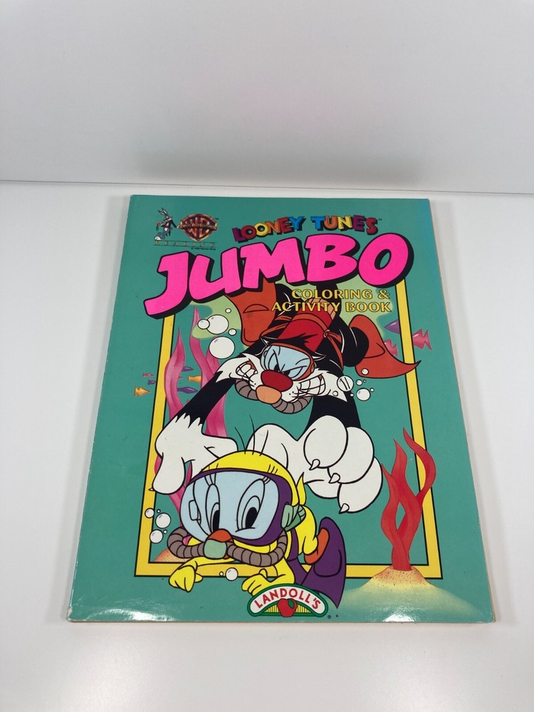 Looney Tunes Jumbo Coloring And Activity Book Sylvester Tweety Landoll Vintage