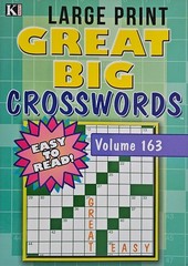 New 4 Large Print Great Big Crosswords Kappa Puzzle Books Vol#163-166 Fun Hobby