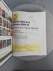 Haynes Suzuki GSX-R Katana Service Manual GSX-R750 GSX-R1100 GSX600F GSX750F