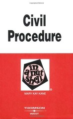 Civil Procedure in a Nutshell (Nutshell Series)