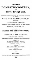 1828 Modern Domestic Cookery, And Useful Receipt Vintage Cook Book 287 Pages