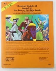 AD&D A3 Assault on the Aerie of the Slave Lords VG Hammack ORIGINAL