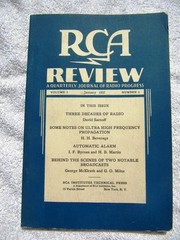 January 1937 RCA REVIEW Journal RADIO PROGRESS Ultra High Frequency Broadcasts