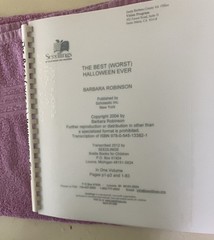 Braille Book: “The best (worst) Halloween Ever” old braill format Seedlings