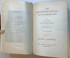 Lot 2 books 1910-15 stories, travel in Europe w/photos, Mediterranean Borderland