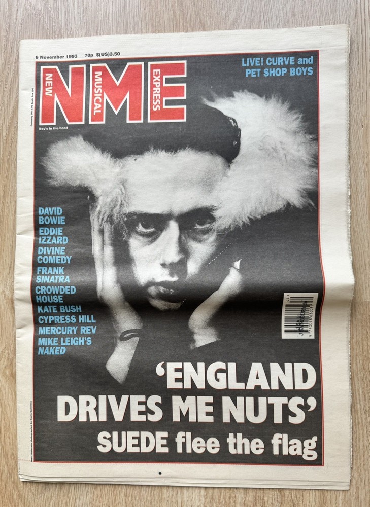 NME New Musical Express 6 November 1993 Suede, Brett Anderson Cover