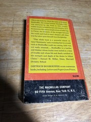 The Cost Of Discipleship D. Bonhoeffer 1963 Good PB Macmillan