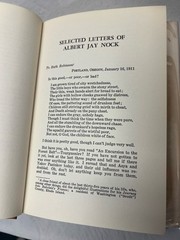 SELECTED LETTERS of ALBERTA JAY NOCK by Francis Nock-Caxton Printers 1st Ed 1962