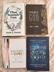 Annie Downs Lot Of 4 Sounds Fun/100 Days Brave/Looking Lovely/Remember God NEW