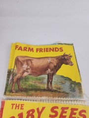 Lot Of 2 Vintage Hampton Cloth Books Farm Friends & The Baby Sees