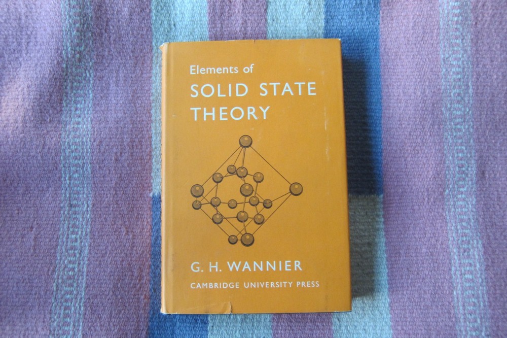 Vintage 1959 Elements Of Solid State Theory Gregory Hugh Wannier HC/DJ Very Good