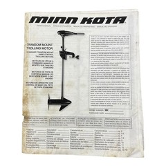 Vintage Minn Kota Transom Mount Trolling Motor Owner’s Manual White Paperback