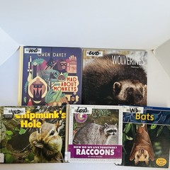 Lot 5 Kids Science Nature Books Bats Wolverines Chipmunks Raccoons Classroom