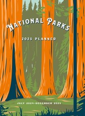 National Parks 2025 Weekly Planner: July 2024 – December 2025
