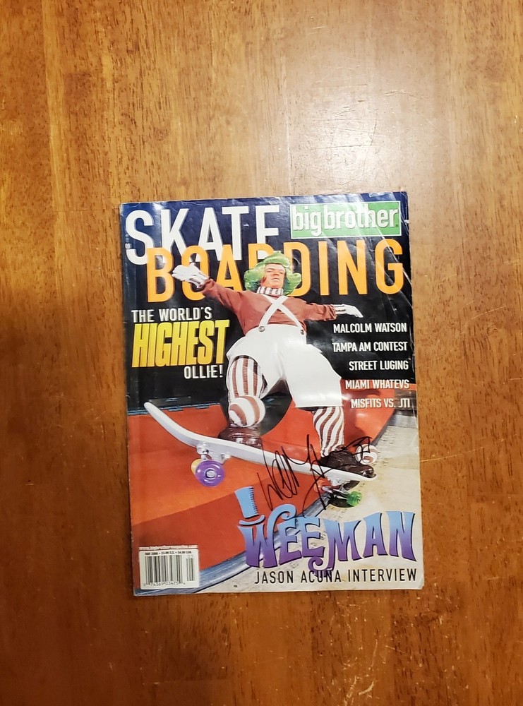 RARE 2000 Big Brother Skateboarding Magazine Weeman Jackass Issue 60 Rare signed