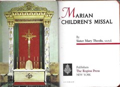 +1958 MARIAN CHILDREN’S MISSAL Regina Press TRAD CATHOLIC TRIDENTINE RITE MASS