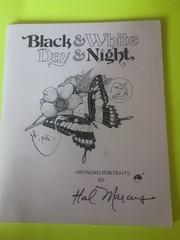 Black and White Day and Night, Art Word Portraits By Hal Marcus, Signed 1978
