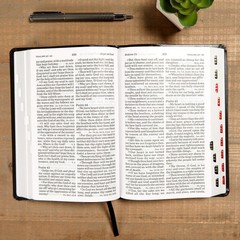 KJV Large Print Personal Size Reference Bible, Charcoal LeatherTouch Crown of T