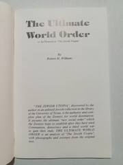 Ultimate World Order: As Pictured in the Jewish Utopia by Robert Williams SB
