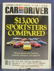 Car and Driver Magazine June 1990 Alfa Romeo 164S Celica GT-S M-B 300D 350DL