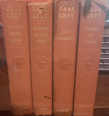 1920s-40s Zane Grey Vintage Hardcover Western Book Lot 4 Collier Cowboy Novels