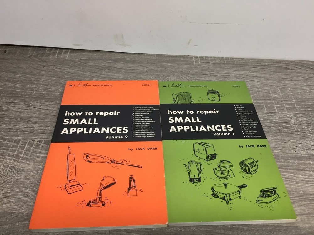How to Repair Small Appliances Vol 1 & 2 Darr 1971 First Edition Set Howard Sams