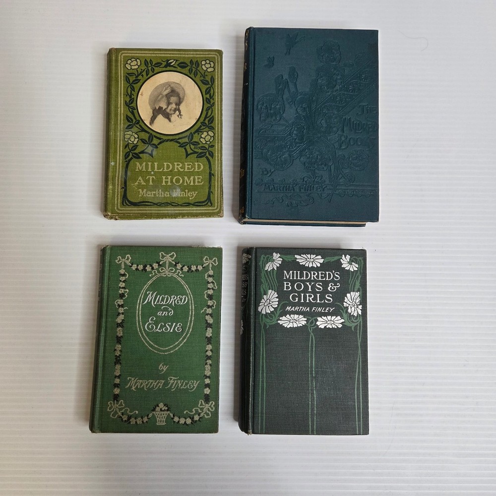 Mildred Lot of 4 Books Martha Finley 1880s Children’s VTG Fiction SEE CONDITION
