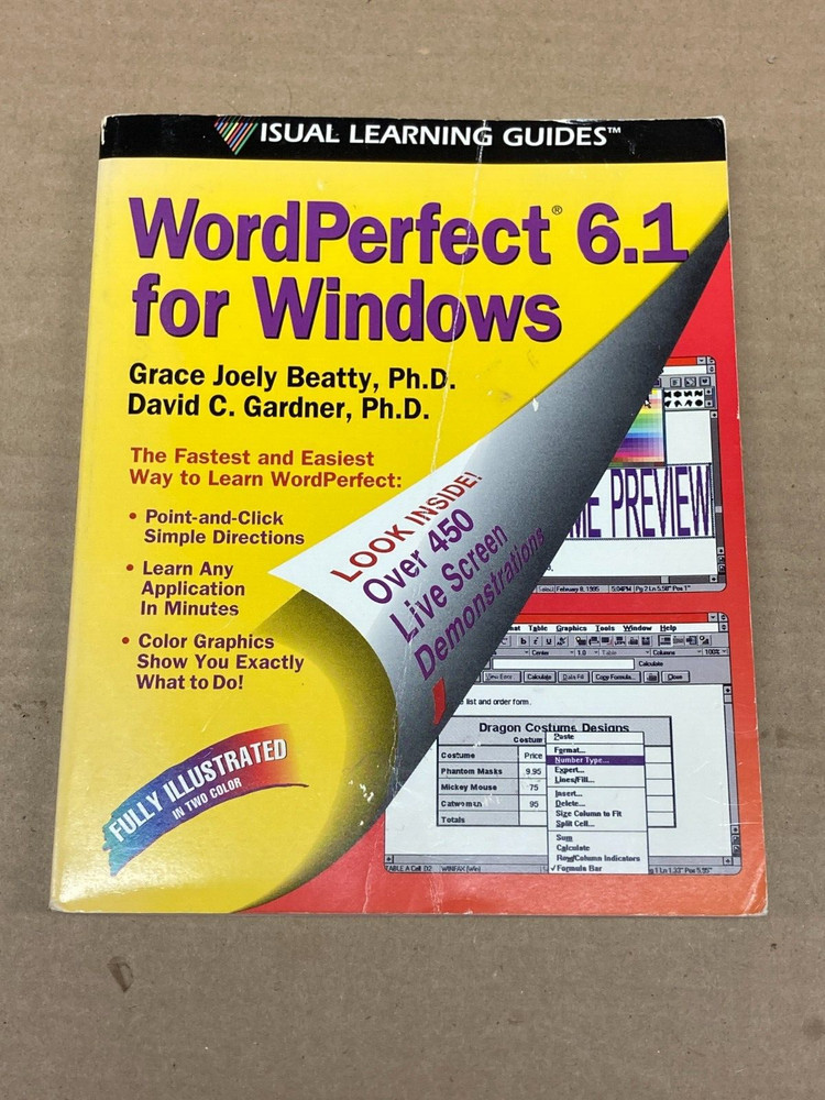 WordPerfect 6.1 for Windows : Windows Fast and Easy by Grace J. Beatty (1995, Tr