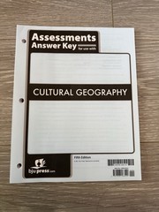 BJU Press Cultural Geography Fifth Edition Assessments Answer Key